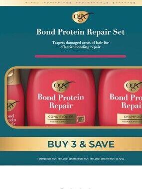 Bond Protein Repair Shampoo & Conditioner Set - Pink